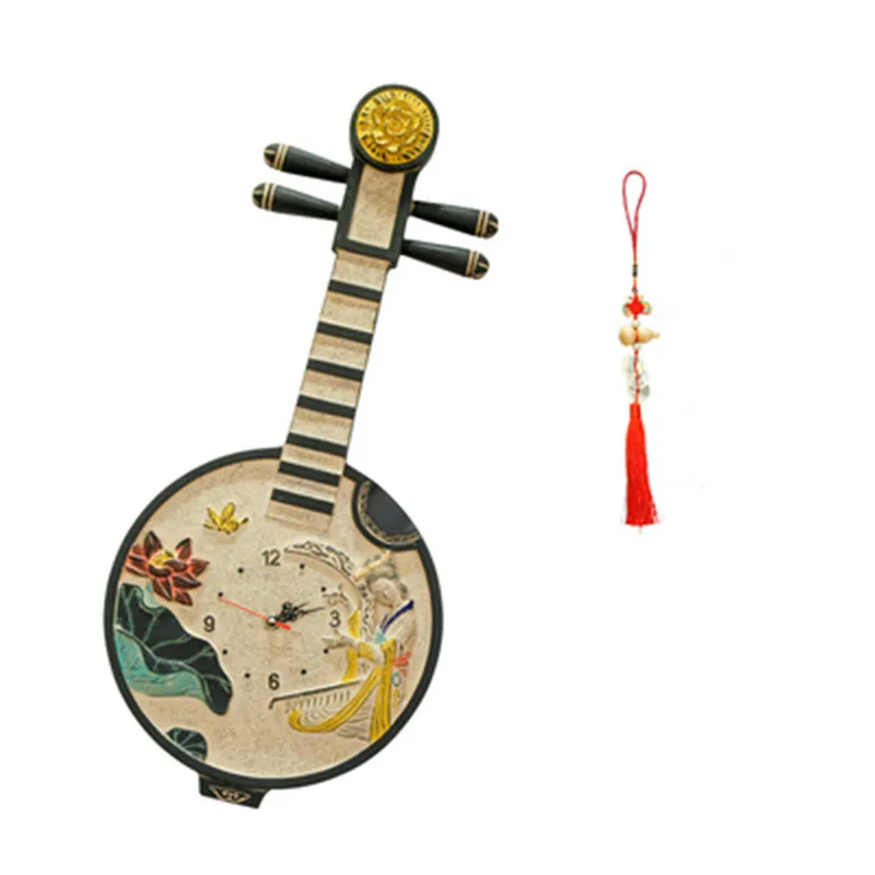 

Chinese Style Wall Clock Mute Clock Embossed Mural Art Clock Creative Function Pendant Hotel Wall Clock M1922