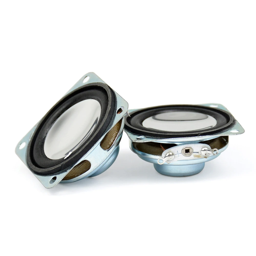 AIYIMA 2PC 1.5 Inch Portable Audio Speaker Strong Magnetic Speakers 8 Ohm 2W 40MM Mini PU Edge Cone Loudspeaker Column