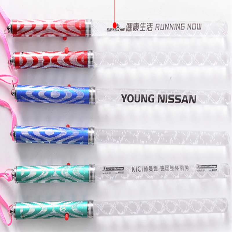 Threaded crystal glow stick Colorful Flashing LED Glow Stick Light Up LED Light Stick For Wedding Birthday Party 6pcs9