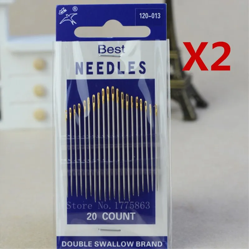 2Pack-40Pcs-High-Quality-Hand-Sewing-Needles-Stitcher-Thread-Harness ...