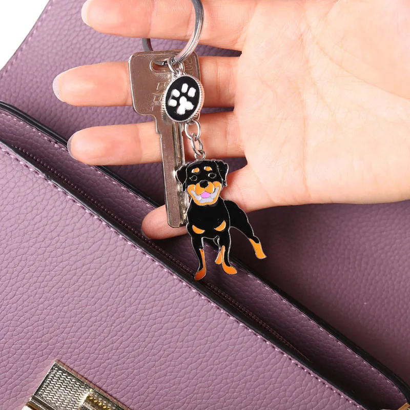 Женский металлический брелок с кулоном в виде мопса и ног|golden retriever keychain|best keychaindog