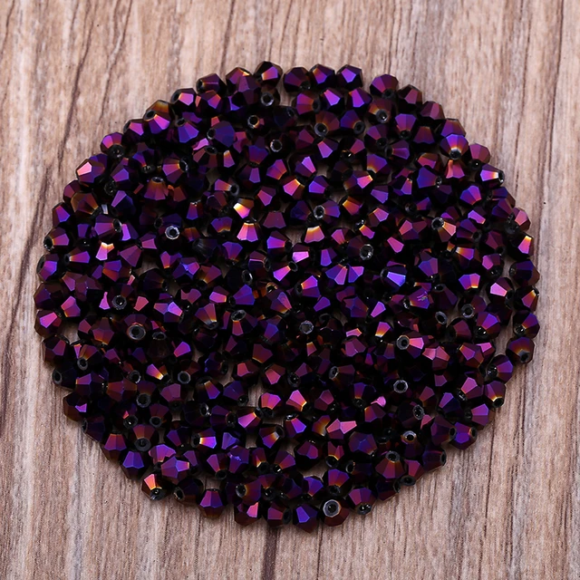 Purple 4mm 100pc Austria Crystal Bicone Beads 5301 Loose Crystal Beads Bulk  DIY Handmade Bracelet Jewelry S-66 - AliExpress