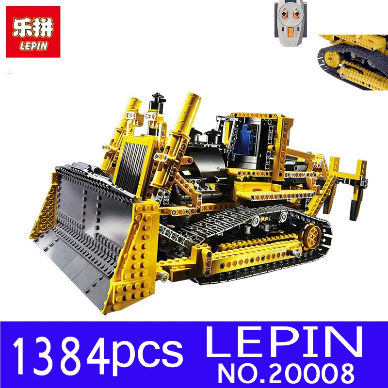 

LEPIN 20008 1384pcs Technic Series Bulldozer Model Building Blocks Bricks Kits Compatible 8275 Toys for Children Brithday Gifts