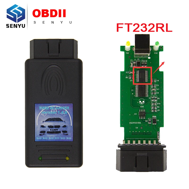 

For BMW OBD2 Scanner 1.4.0 FTDI FT232RL OBD OBD2 Car Diagnostic Auto Tool Automotivo Scanner Cable Unlocked Version For BMW 1.4
