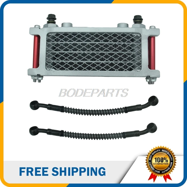 Motorcycle Universal Radiator Aluminum Oil Cooler With Short Tubing For