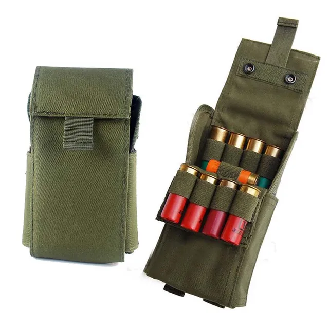 25 Round MOLLE Shotgun Shell Pouch - Foldable Ammo Holder For 12 Gauge & 20 Gauge