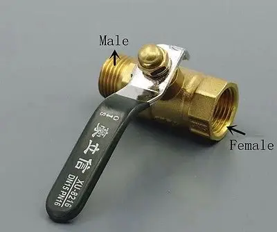Латунный шаровой клапан 3/" BSP Женская резьба поворачивается до 3/4" BSP Мужская резьба с рычажной ручкой для воды, газа, масла