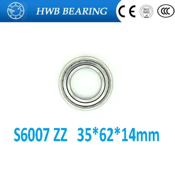 

Free Shipping 2 PCS S6007ZZ Bearings 35x62x14 mm Steel Shield Stainless Steel Ball Bearings S6007 ZZ