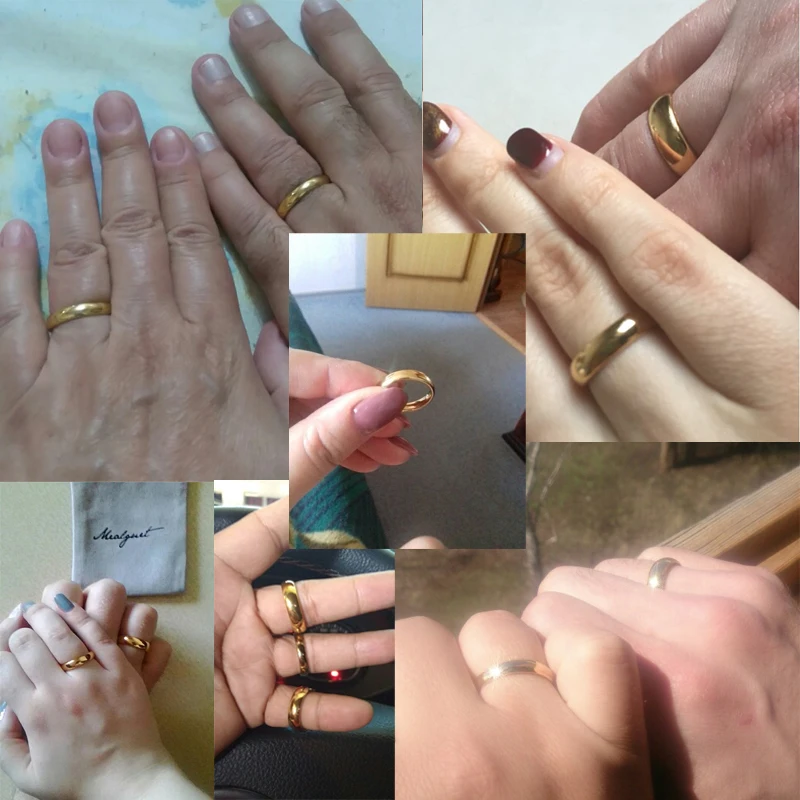 Meaeguet Vintage Tungsten Carbide Wedding Rings For Couple Solid Gold-Color Lover's Engagement Anel Jewelry