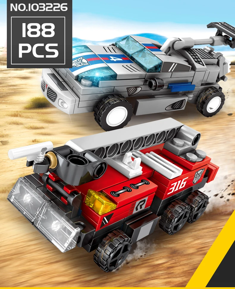 Bloco de Construção do Carro Brinquedos para Crianças 4 em 1 Transformação Conjunto Grandes Marcas Criador 777 Pçs 5 High Quality Brinquedos e hobbies