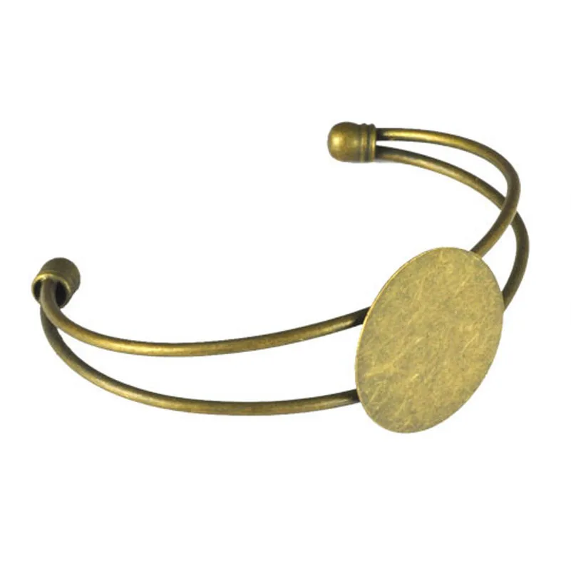 Wholesale Cuff Bangle Bracelets Fit 20MM Pads Blanks Adjustable cuff
