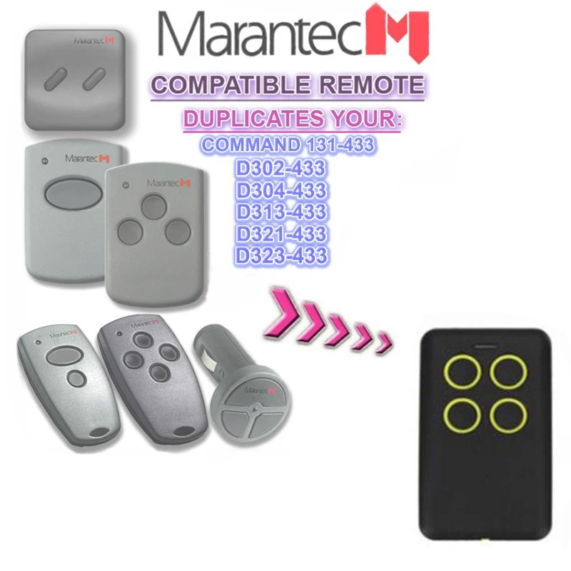 

MARANTEC Handheld transmitter garage command controller 868.3 Marantec Digital 868 MHz garage door gate remote control key fob