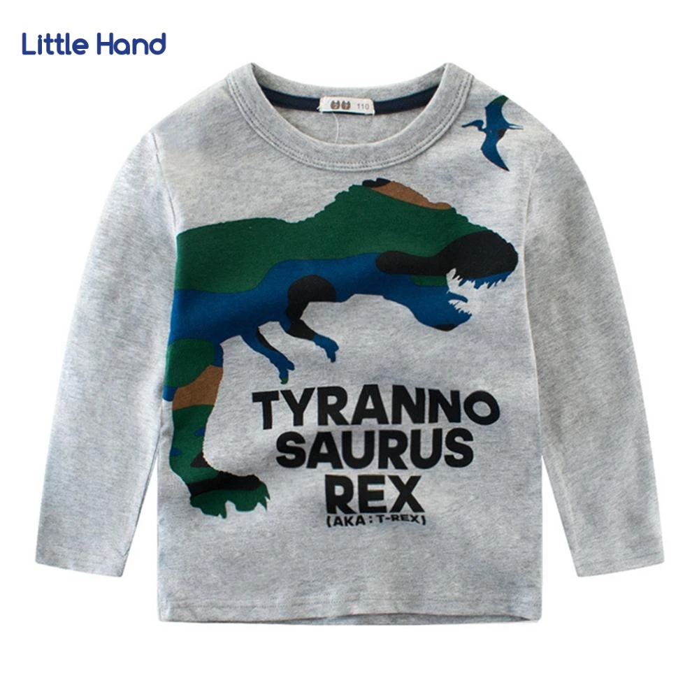 Boys T shirt Kids Baby Gray Boy Tyrannosaurus Rex Shirts Children tees ...