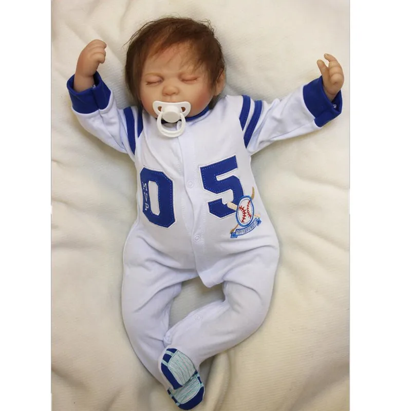 

2017 Silicone Bebe Reborn Dolls Vinyl 22 Inch Realistic Soft Body Reborn Baby Simulator Newborn Dolls for Girls Toys Brinquedos