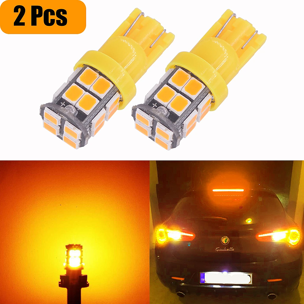 

2PCS Super Bright T10 LED 194 501 W5W 20 SMD 2835 Car Interior Lights Auto Clearance Lamps DC 12V