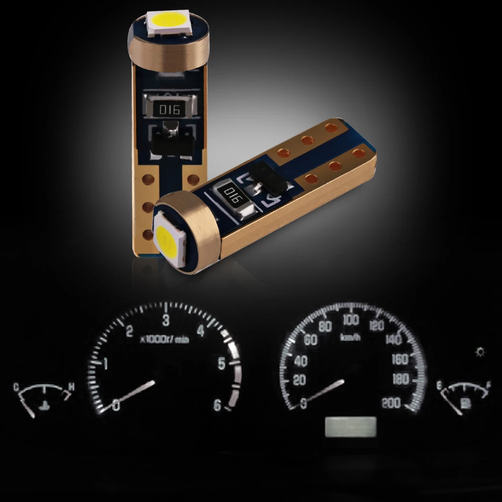 

T5 Wedge Light Canbus Error Free Car Led Interior Light Bulb 3030 SMD Dome Map Door Courtesy Side Marker License Plate Lights