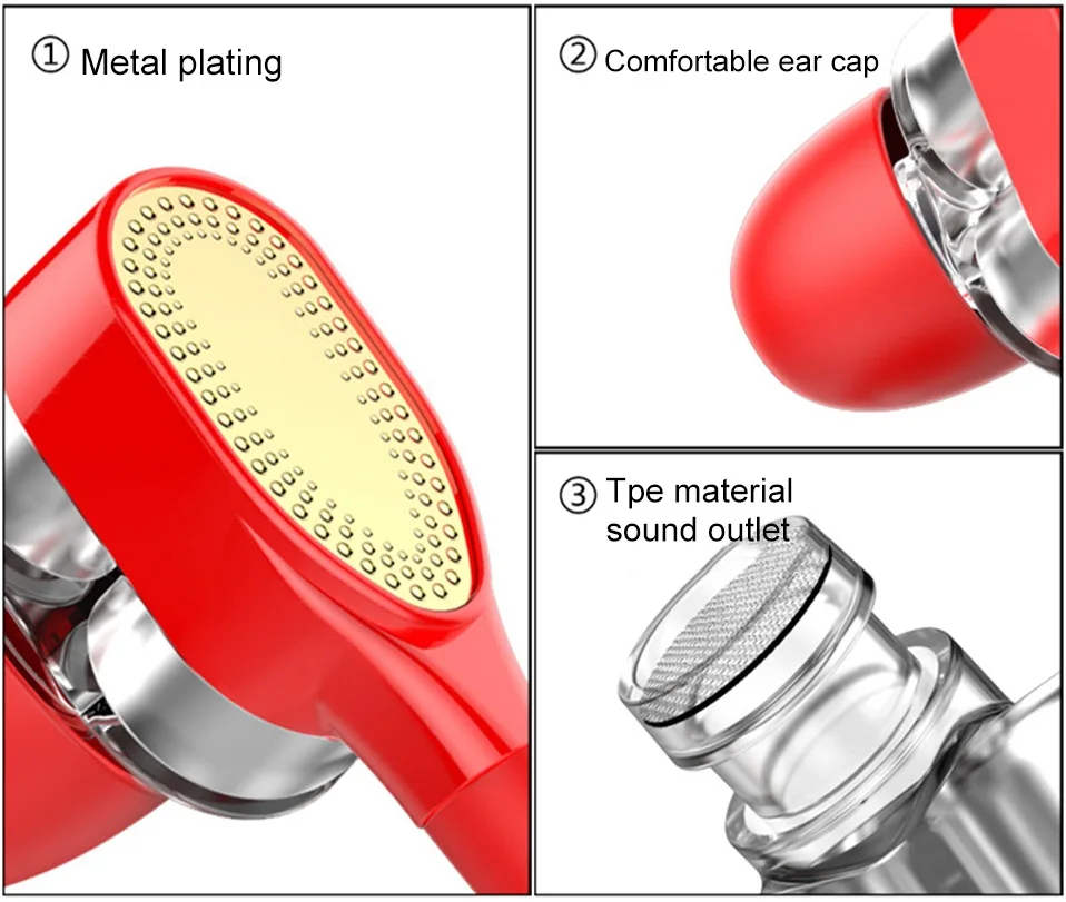 High Quality Ear Phones In Ear Headphones 3.5mm Wired Earphones Stereo Earbuds with Mic for Xiaomi iPhone PC Bass Sound Headset  (3)
