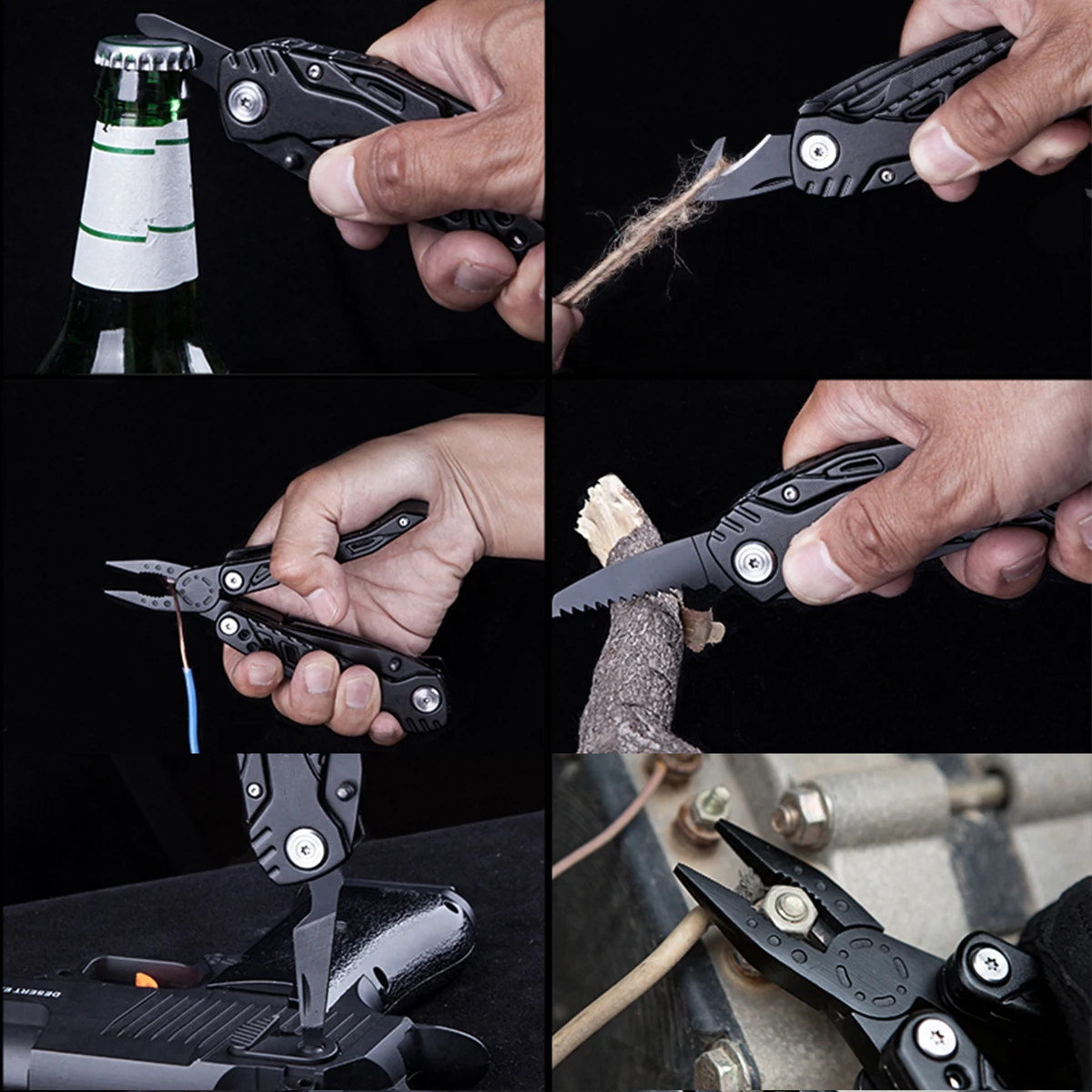 Multitool Pliers, Multi-Purpose Folding Knives Keychain Pliers for Outdoor Survival Camping Hiking Emergency Hand Tool