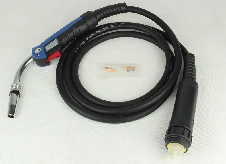 

Free Shipping New Quality Binzel 24KD 250A Mig Torch MIG/MAG CO2 welding torch air cooled 3M Cable with Euro Connector