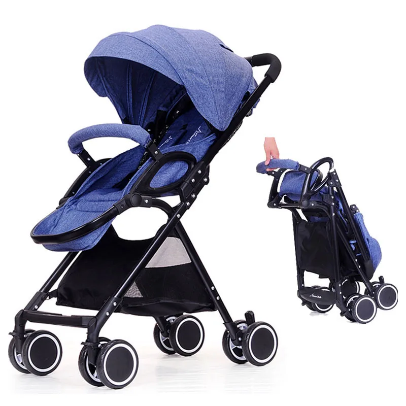 Portable Lightweight Baby Stroller Can Sit Lie Baby Carriage Trolley
