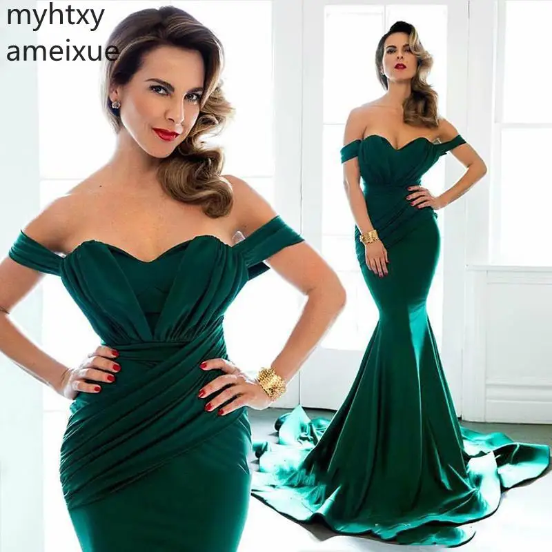 

Emerald Green 2019 Evening Dress Long Gowns For Curvy Body Prom Party Dress Formal Event Gown Plus Size Vestido De Festa Longo