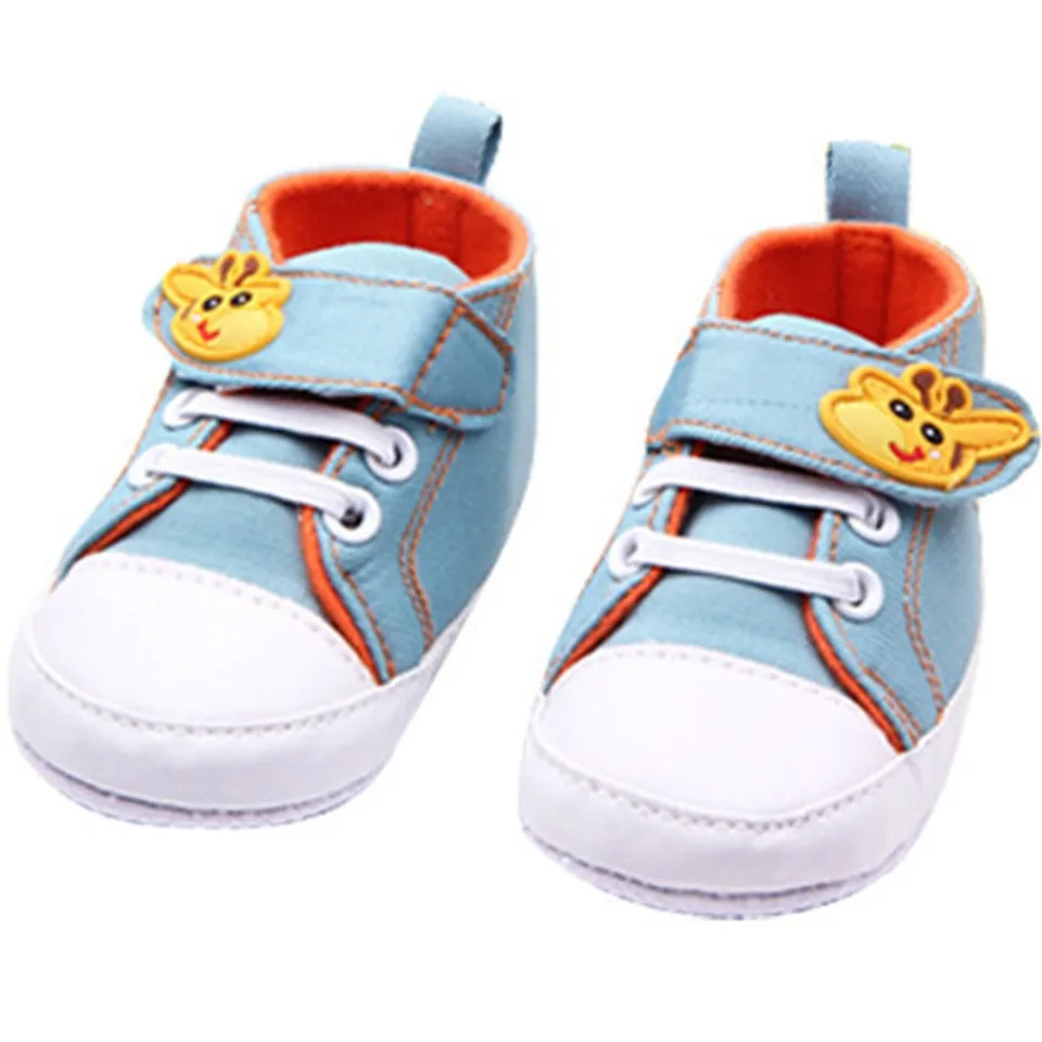 Fashion Baby Shoes Boy Girls Cartoon Printed Giraffe Canvas Anti