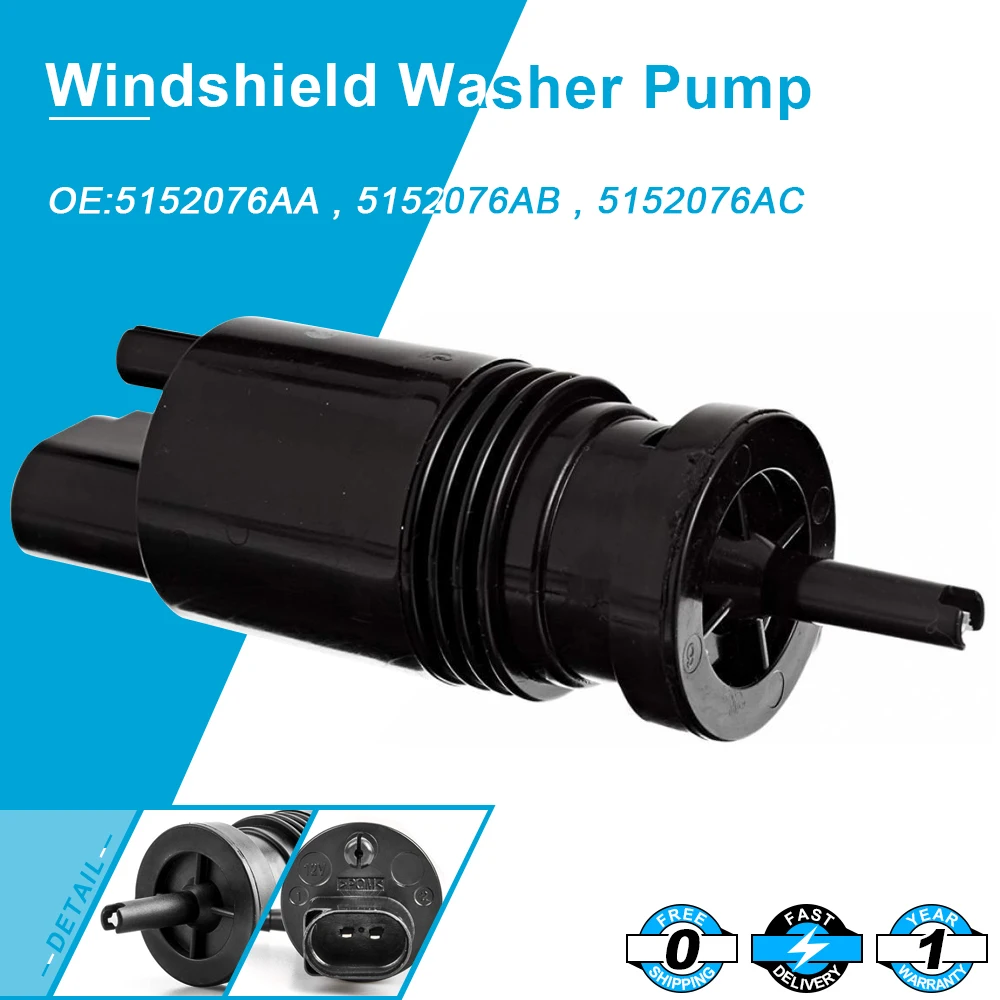 

Windshield Washer Pump For Dodge Avenger Chrysler 200 300 Sebring Jeep Wrangler