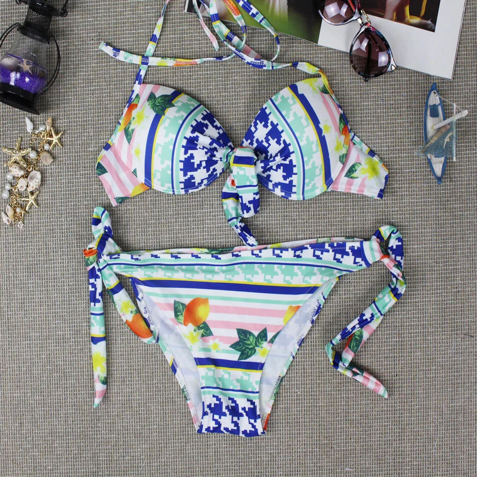 

Bohimian Style hot salenew sexy Womens Bikini Sweet Swimwear Swimsuit for Summer biquini bathing suit push up swimdress