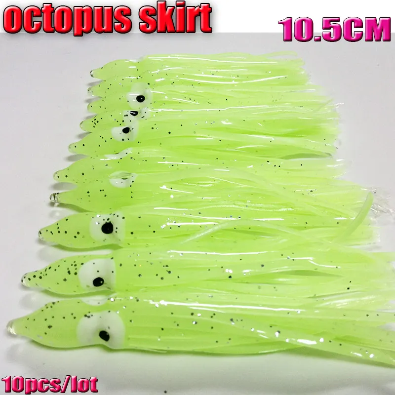 10pcs Soft Lure Squid Skirts 8cm Rubber Artificial Bait Lures Octopus –  southernfishingsupplies