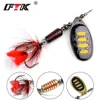 FTK 1pc Spinner Bait Hard Spoon Bass Lures 7.5g 12g 17.5g Metal Fishing Lure With Feather Treble Hooks For Pike Fishing ► Photo 3/6