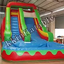 Коммерческие взрослые надувные водные горки с бассейном большие водные горки для продажи