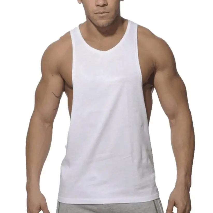 

Men Tank Tops Stringer Bodybuilding Fitness Men's GYMs Tank Tees Undershirts Male Shirts Sportings Runnings Vest 0720