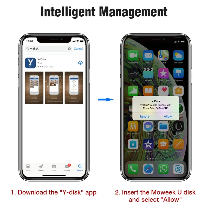 USB флеш накопитель Moweek для iphone X Xs Max 8 7 6 ipad 256 ГБ флешка 16 32 64 128 диск 2 0 iphone|USB