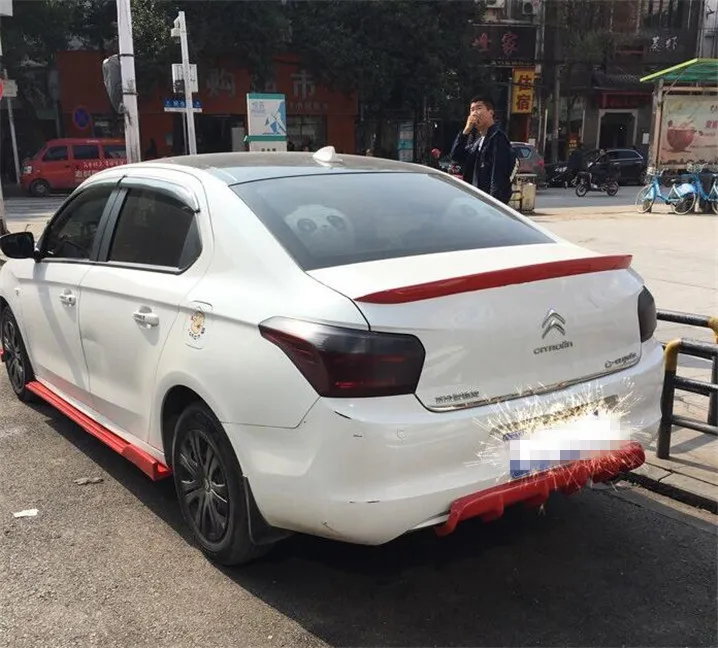 Us 162 46 Offfor Citroen C Elysee Spoiler 2014 2017 C Elysee Ailice Spoiler High Quality Abs Material Car Rear Wing Primer Color Rear Spoiler In