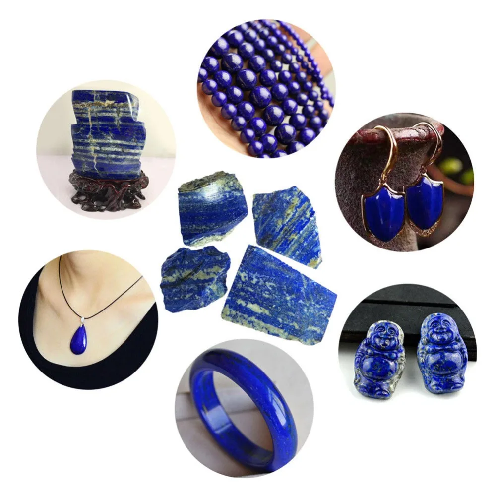 

100g Natural Rough Afghanistan Lapis Lazuli Hexagonal Mineral Gemstone Crystal Raw Stone Rock DIY Crafts Jewelry Making Pendant