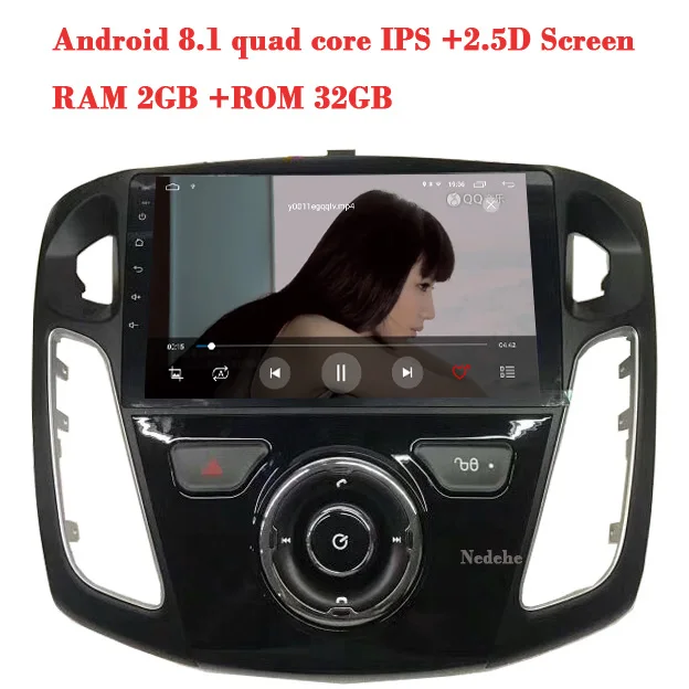 Восьмиядерный Android 8,1 автомобильный dvd gps для Ford Focus 3 2012- автомобильный магнитола стерео wifi RDS автомобильный dvd мультимедийный плеер - Цвет: Белый