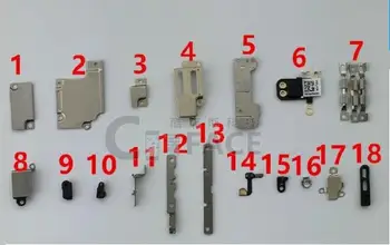 

50set/lot Full Metal Set for iPhone 6s Earpiece LCD Battery Bracket logic board Housing Metal Plate motherboard Small Parts Set
