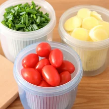 Горячая Круглый квадратный дом кухня контейнер для еды, судок фрукты овощи холодильник фильтр стиральная греться фильтр кухня с мойкой инструмент