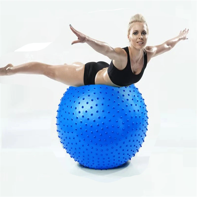 Йога взрывозащищенные Фитнес мяч игрушки 55 см Открытый весело спорта, утолщаются Массажный мяч укол шары тренажерный зал баланс фитбол