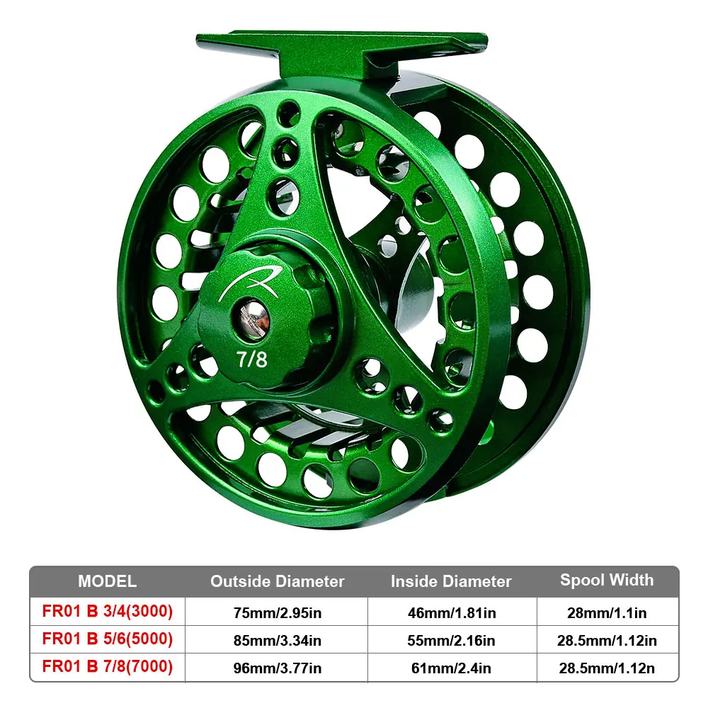 Fly Fishing Wheel,Fishing Reel Fly Fly Fishing Reel 3/4 5/6 7/8 9/10 WT  2+1BB CNC-machined Left/Right Large Arbor Fly Wheel Spare Spool Fishing  Tackle