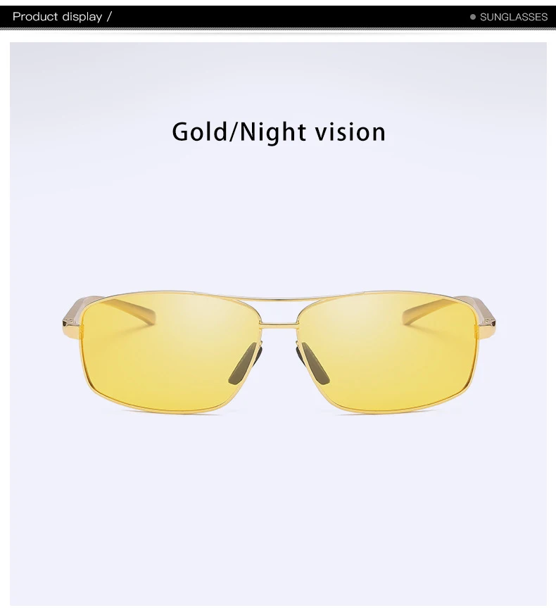 Алюминиево-магниевые авиационные солнцезащитные очки ночного видения для мужчин и женщин, ретро темные солнцезащитные очки для вождения, мужские защитные очки для водителя UV400