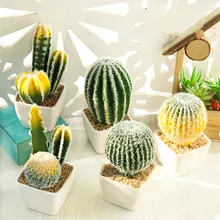Один набор тропический кактус искусственные растения для дома и сада декоративные аксессуары для вечеринок кактус бонсай Искусственные суккуленты растения