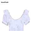 New  Women Fashion OL short Sleeve Solid Round Neck Ruffles Blouse Body Shirt metal chains design S-M-L-XL SY0201 2