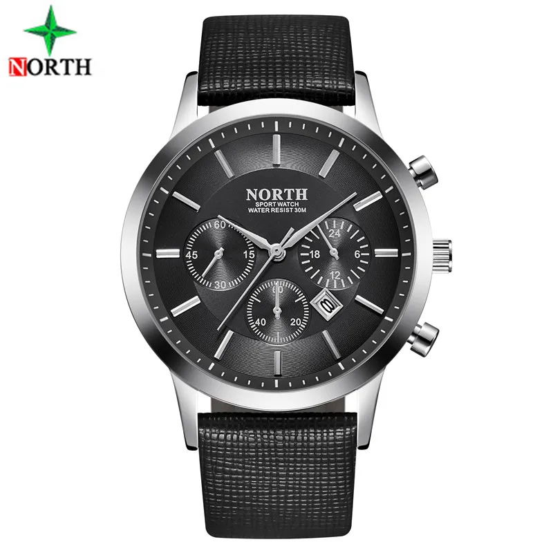 Sport Watch Men Leather NORTH Mens Watches Top Brand Luxury Watch Clock Waterproof Quartz Military WristWatch Men Sport Watches Sport Watch Men Leather NORTH Mens Watches Top Brand Luxury Watch Clock Waterproof Quartz Military WristWatch Men Sport Watches