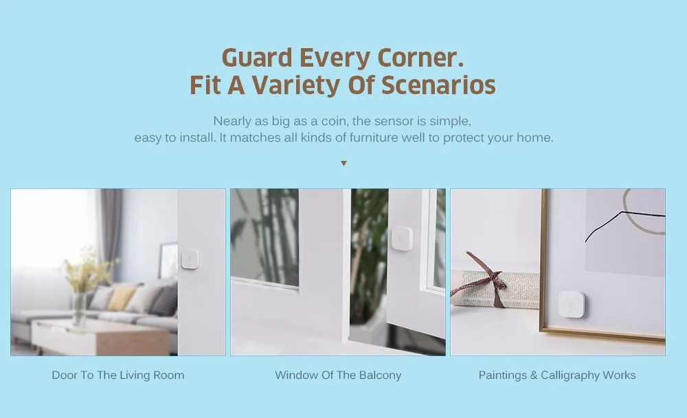 Original Aqara vibration / shock sensor  Built In Gyro Motion sensor ,For smart home app ,International Edition