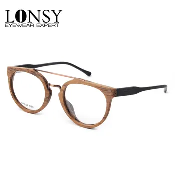 Wood Optical Glasses Frame Print Eyeglasses Frame For Men Women Clear Lens Sunglasses 1