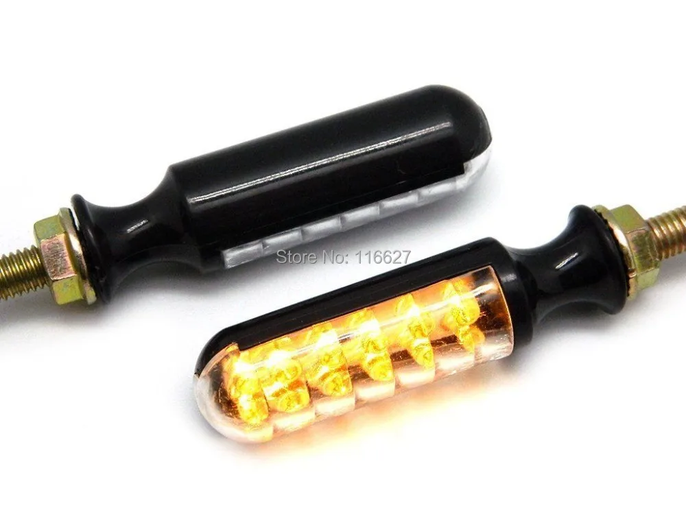 

Wholesale LOT 5pr~LED Chrome AMBER Turn Signal Blinker For Harley Sportster Dyna Softail Honda Kawasaki Suzuki Yamah-a