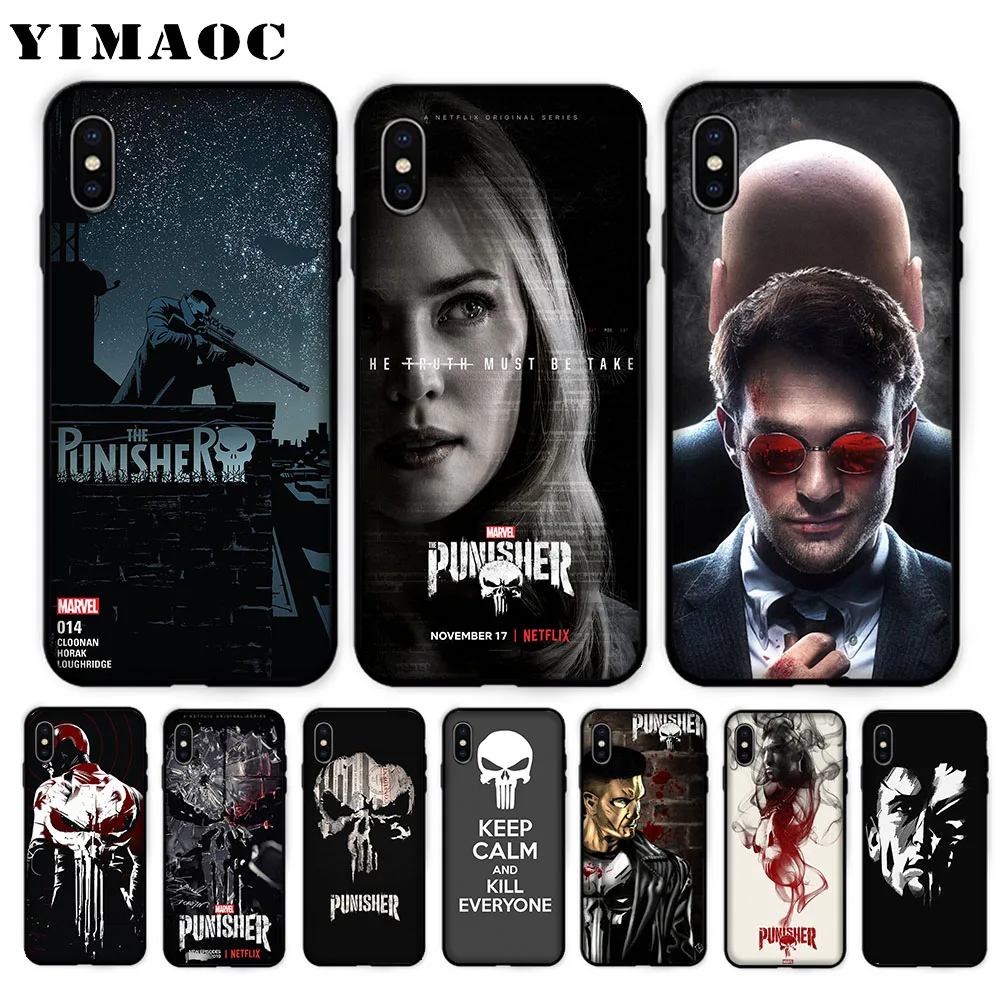 

YIMAOC punisher Soft Case for iPhone XS Max XR X 7 8 6 6S Plus 5 5S SE