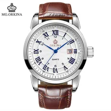 2016 Special Orkina Simple Male Fashion Quartz Watch Business Ultra thin Steel Belt Watch Leisure Waterproof