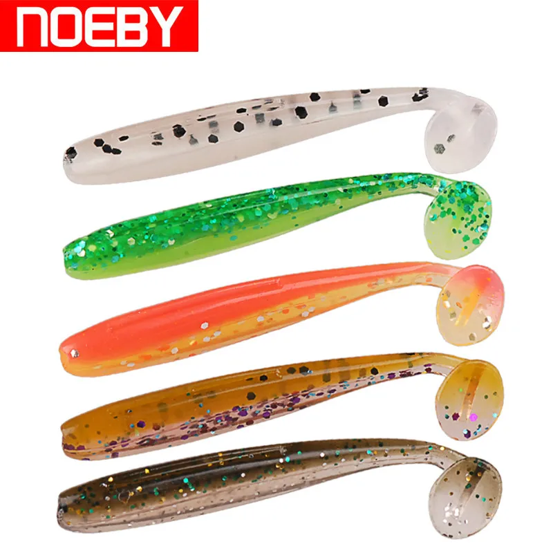 

NOEBY Soft Baits 10cm 5g T Tail Soft Worm Fishing Lure Isca Artificial Pesca Silicone Baits Leurre Souple Jig Fly Fishing Tackle
